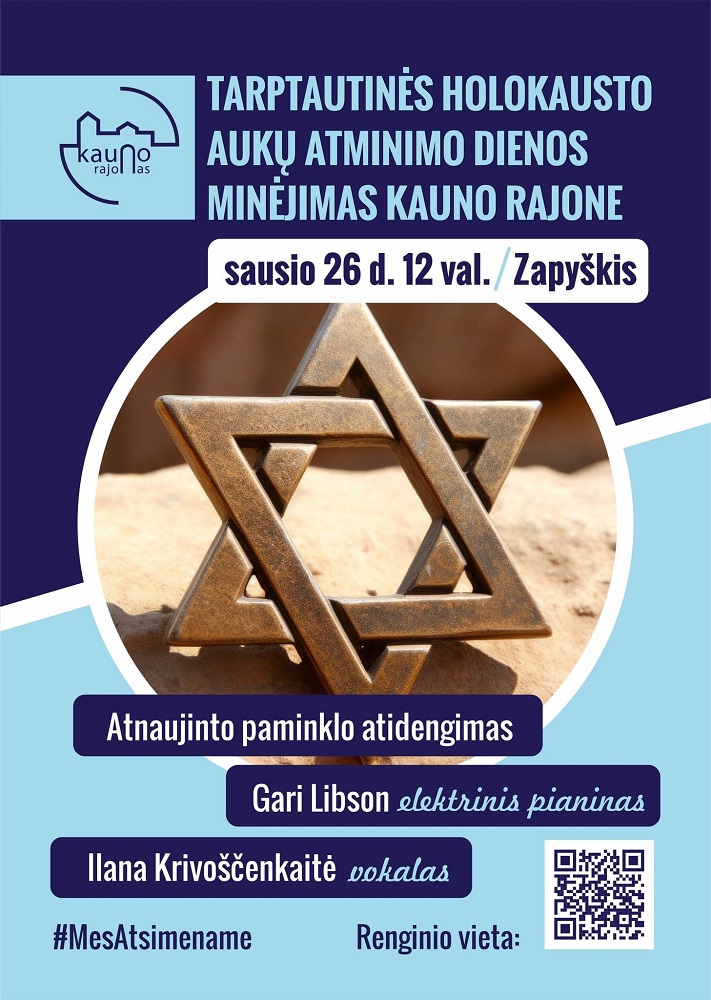 Skelbimas holokausto aukų minėjimas Zapyškyje