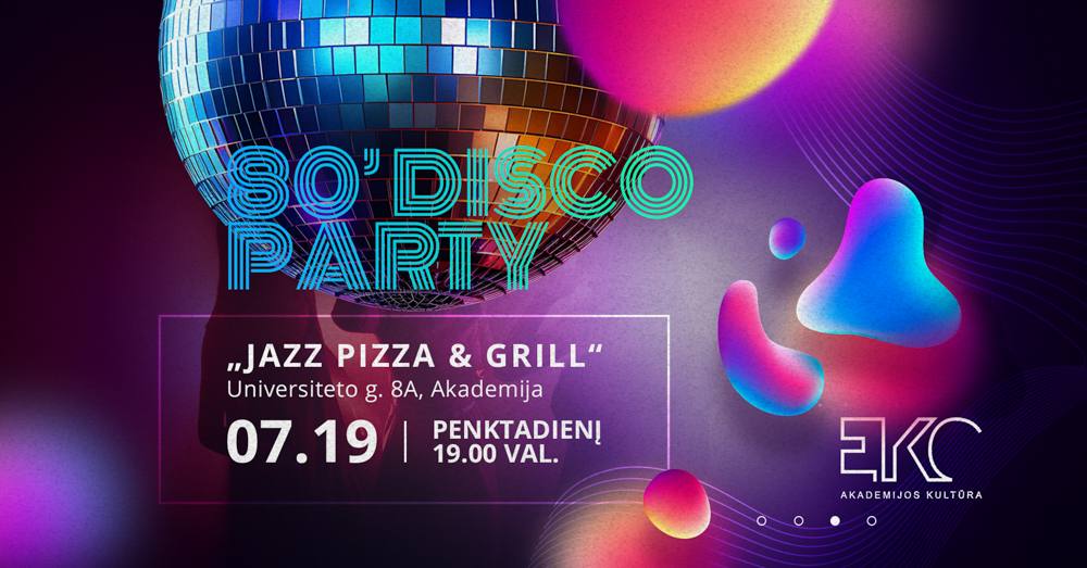 Disco 80's vakarėlis Akademijoje viršelis