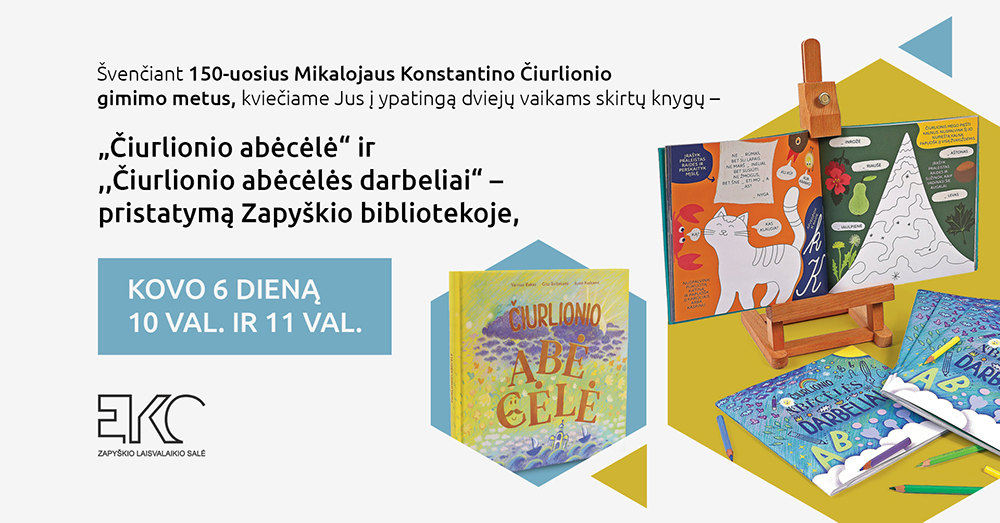 Čiurlionis_knygų vaikams pristatymas_viršelis
