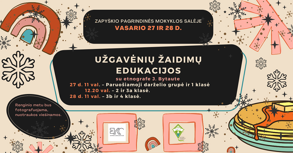 Užgavėnių žaidimų edukacijos viršelis