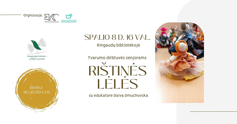 Tvarymo dirbtuvės senjorams „Rištinės lėlės“