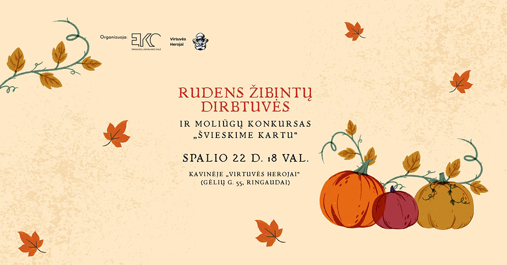 Rudens žibintų dirbtuvės viršelis