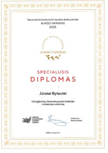 Diplomas Jūratei Bytautei