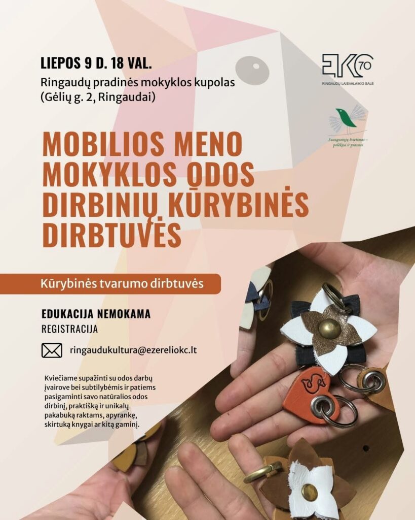 Mobilios meno mokyklos odos dirbinių kūrybinės dirbtuvės Ringauduose