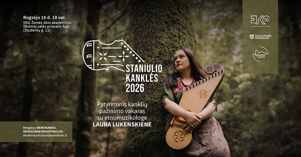 Patyriminis kanklių pažinimo vakaras su etnomuzikologe Laura Lukenskiene
