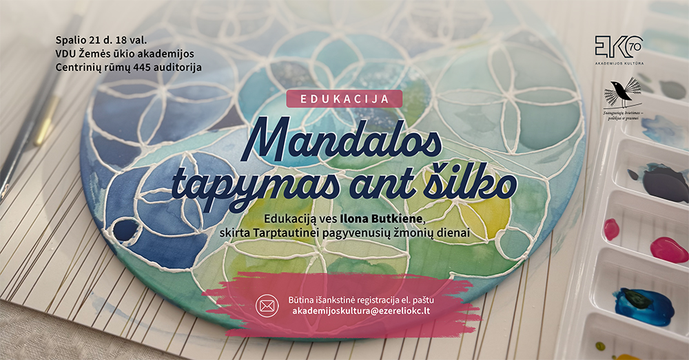 Mandalos tapymas ant šilko